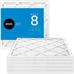 Simply By MervFilters, 20x22x1 (Actual Size) Air Filter, MERV 8, MPR 600, AC Furnace Air Filter, 6 Pack