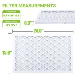 Housmile 16x25x1 Air Filter, 6 Pack, MERV 11, MPR 1000, ABS White Plastic Frame, Durable And Easy To Replace (exact Dimensions: 15.6x24.6x 0.9 Inch) 10 Housmile 16x25x1 Air Filter, 6 Pack, MERV 11, MPR 1000, ABS White Plastic Frame, Durable And Easy To Replace (exact Dimensions: 15.6x24.6x 0.9 Inch) -Air Filter Sales 4141s7R1f8L