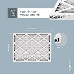 EVERICA 16x20x1 Basic Standard Efficiency Household Pleated MERV 8 Air Conditioner HVAC AC Furnace Air Filter Pack Of 6