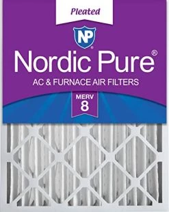 Nordic Pure 12x24x4 MERV 8 Pleated AC Furnace Air Filters 1 Pack