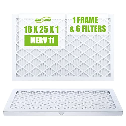 Housmile 16x25x1 Air Filter, 6 Pack, MERV 11, MPR 1000, ABS White Plastic Frame, Durable And Easy To Replace (exact Dimensions: 15.6x24.6x 0.9 Inch) 3 Housmile 16x25x1 Air Filter, 6 Pack, MERV 11, MPR 1000, ABS White Plastic Frame, Durable And Easy To Replace (exact Dimensions: 15.6x24.6x 0.9 Inch)