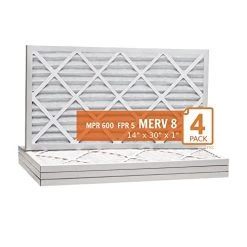 14"x30"x1" Key Pleat Purolator MERV 8 Filter (4 Pack)