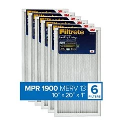 Filtrete 10x20x1 Air Filter, MPR 1900, MERV 13, Healthy Living Ultimate Allergen 3-Month Pleated 1-Inch Air Filters, 6 Filters 8 Filtrete 10x20x1 Air Filter, MPR 1900, MERV 13, Healthy Living Ultimate Allergen 3-Month Pleated 1-Inch Air Filters, 6 Filters -Air Filter Sales 515OGhse5uL