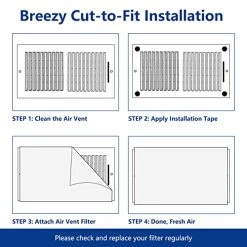 Wintcomfort Air Vent Filter Kit For Home With Installation Tape - 20" W X 90" H Electrostatic Media Airduct Filter For AC & Heating, Registers & Grilles, HVAC, More Than 36 Filters Per Pack 12 Wintcomfort Air Vent Filter Kit For Home With Installation Tape - 20" W X 90" H Electrostatic Media Airduct Filter For AC & Heating, Registers & Grilles, HVAC, More Than 36 Filters Per Pack -Air Filter Sales 515gi413DbL