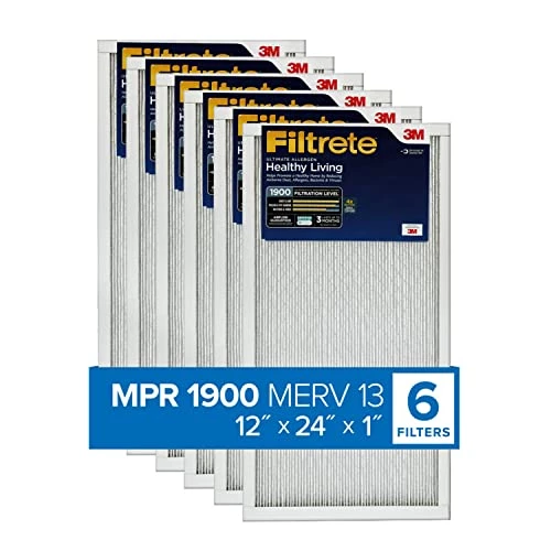 Filtrete 12x24x1 Air Filter, MPR 1900, MERV 13, Healthy Living Ultimate Allergen 3-Month Pleated 1-Inch Air Filters, 6 Filters 4 Filtrete 12x24x1 Air Filter, MPR 1900, MERV 13, Healthy Living Ultimate Allergen 3-Month Pleated 1-Inch Air Filters, 6 Filters - Image 2