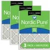 Nordic Pure 15x20x1 (14 1/2 X 19 1/2 X 3/4) Pleated Air Filters MERV 13 Plus Carbon 3 Pack -Air Filter Sales 517Czms96AL