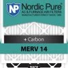 Nordic Pure 14x24x1 MERV 14 Pleated Plus Carbon AC Furnace Air Filters 12 Pack -Air Filter Sales 518AD1YEpNL