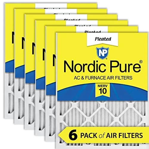 Nordic Pure 10x10x1 MERV 10 Air Filters, 6 Pack 3 Nordic Pure 10x10x1 MERV 10 Air Filters, 6 Pack