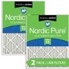 Nordic Pure 10x10x1 MERV 13 Pleated Plus Carbon AC Furnace Air Filters 2 Pack