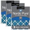 Nordic Pure 14x14x1 (13 3/4 X 13 3/4 X 3/4) Pleated Air Filters MERV 7 Plus Carbon 3 Pack -Air Filter Sales 519WM34CiSL