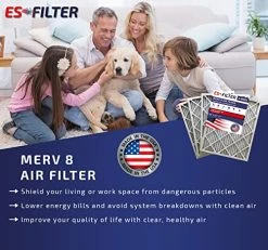 ESfilter 14x14x1 Air Filter MERV 8 Dust Defense, Pleated HVAC AC Furnace Air Filters Replacement (Actual Size: 13.50 X 13.50 X 0.75 Inches) -Air Filter Sales 51DPAGe4whL