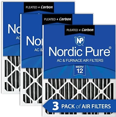 Nordic Pure 18x18x2 MERV 12 Pleated Plus Carbon AC Furnace Air Filters 3 Pack 14 Nordic Pure 18x18x2 MERV 12 Pleated Plus Carbon AC Furnace Air Filters 3 Pack - Image 12