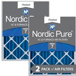 Nordic Pure 12x24x4 MERV 7 Pleated AC Furnace Air Filters 2 Pack