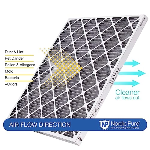 Nordic Pure 30x36x2 MERV 8 P + Carbon AC Furnace Air Filters, 3 Count 5 Nordic Pure 30x36x2 MERV 8 P + Carbon AC Furnace Air Filters, 3 Count - Image 3