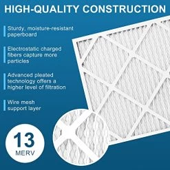 LotFancy 20x25x1 Air Filters, MERV 13 AC Furnace Filters, 6 Pack Pleated Air Conditioner HVAC Filters (Actual Size: 19.75 X 24.75 X 0.75 Inches) -Air Filter Sales 51HibhZFNiL