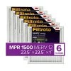 Filtrete 23.5x23.5x1 Air Filter, MPR 1500, MERV 12, Healthy Living Ultra-Allergen 3-Month Pleated 1-Inch Air Filters, 6 Filters -Air Filter Sales 51Jn0XBpqML