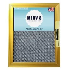 24X24X1 CARTER | MERV 8 | Lifetime HVAC & Furnace Air Filter | Washable Electrostatic | High Dust Holding Capacity (