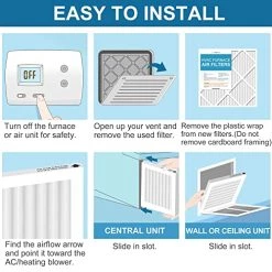 LotFancy 20x25x1 Air Filters, MERV 13 AC Furnace Filters, 6 Pack Pleated Air Conditioner HVAC Filters (Actual Size: 19.75 X 24.75 X 0.75 Inches) -Air Filter Sales 51S4C2ScZuL