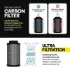 TerraBloom 6" X 24" Carbon Filter For Grow Tent - 46mm Activated Charcoal Air Filter - Maximize Airflow With 550 CFM - Premium Carbon Air Filter & Charcoal Filter For Homes & Commercial Applications