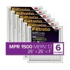 Filtrete 25x25x1 Air Filter, MPR 1500, MERV 12, Healthy Living Ultra-Allergen 3-Month Pleated 1-Inch Air Filters, 6 Filters 2 Filtrete 25x25x1 Air Filter, MPR 1500, MERV 12, Healthy Living Ultra-Allergen 3-Month Pleated 1-Inch Air Filters, 6 Filters -Air Filter Sales 51d7piyjWxL