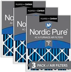 Nordic Pure 25x25x2 MERV 10 Pleated Plus Carbon AC Furnace Air Filters 3 Pack -Air Filter Sales 51hpiiNHtBL. AC 4