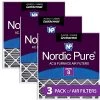 Nordic Pure 30x36x2 MERV 8 P + Carbon AC Furnace Air Filters, 3 Count