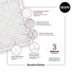 Simply By MervFilters 10x20x1 Air Filters, Merv 11, MPR 1000, AC Furnace Air Filter 6 Pack -Air Filter Sales 51rV4ieDVML