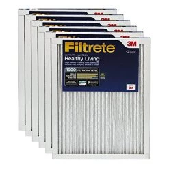 Filtrete MPR 1900 24 X 24 X 1 Healthy Living Ultimate Allergen Reduction AC Furnace Air Filter, Guaranteed Airflow Up To 90 Days, 6-Pack