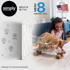 Simply By MervFilters, 15x20x1 Air Filter, MERV 8, MPR 600, AC Furnace Air Filter, 6-Pack