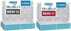 Aerostar 16x20x1 MERV 13 Pleated Air Filter, AC Furnace Air Filter, 6 Pack (Actual Size: 15 3/4"x 19 3/4" X 3/4") -Air Filter Sales 51voPpOXyYL. AC